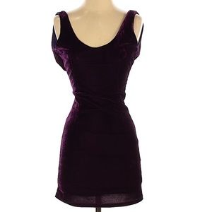 Tobi Purple Velvet Sleeveless open back dress